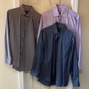 Calvin Klein Collection Gray, Navy, and Lavender Dress Shirts